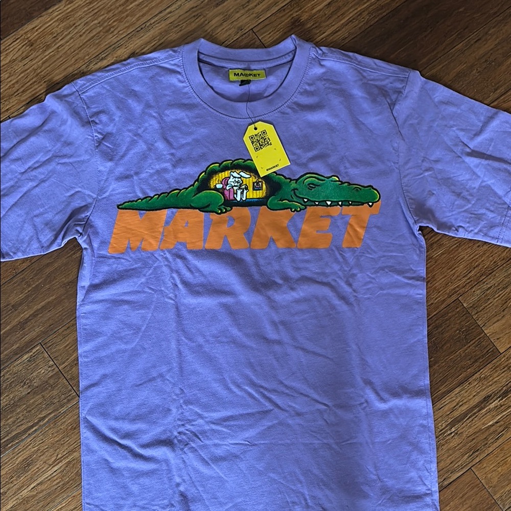 Market Purple Graphic T-Shirt